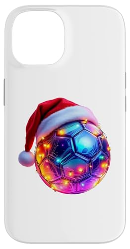 Hülle für iPhone 14 Lustiger Weihnachts-Handball mit Mütze & Lichterkette von Handball-Überraschungen für Spieler und Trainer