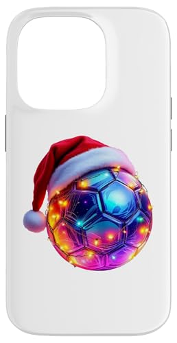 Hülle für iPhone 14 Pro Lustiger Weihnachts-Handball mit Mütze & Lichterkette von Handball-Überraschungen für Spieler und Trainer