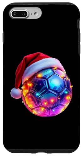 Hülle für iPhone 7 Plus/8 Plus Lustiger Weihnachts-Handball mit Mütze & Lichterkette von Handball-Überraschungen für Spieler und Trainer