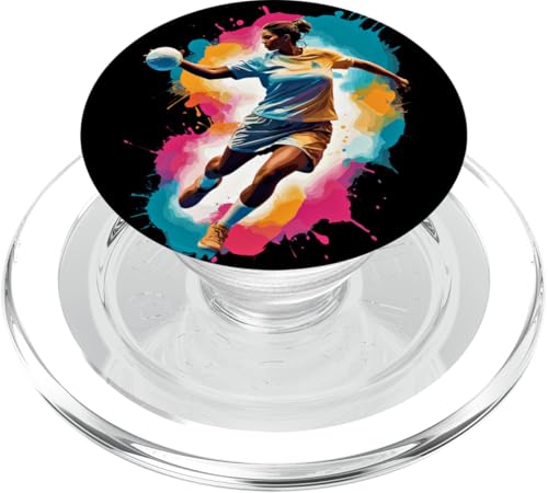 Handballerin Damen Kinder Mädchen Handball PopSockets PopGrip für MagSafe von Handballer Zubehör Handballspieler Sportler Sport