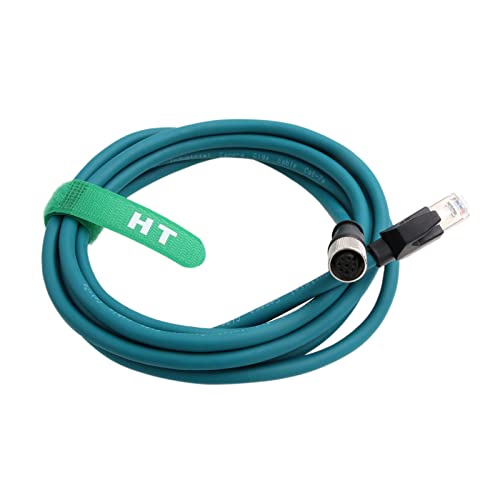 Ethernet-Kabel M12 A-Kodierung 8-polige Buchse auf RJ45 Cat-7e Patchkabel für industriellen Aktuator Sensor Profibus Netzwerk Automatisierungsanwendung 5m von HangTon