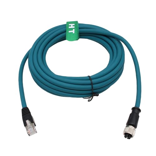 HangTon Ethernet Kabel M12 X-Coded 8 Pin Buchse auf RJ45 Cat7e High Speed für Industrial Automation Actuator Sensor Profibus Netzwerkschalter 5M von HangTon