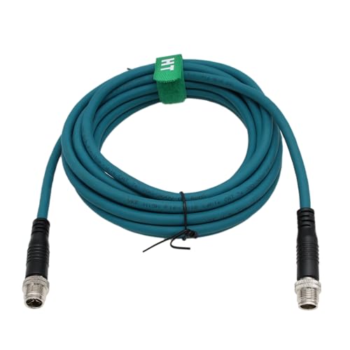 HangTon M12 8-poliges X-codiertes auf 8-poliges X-Codierungs-Gigabit-Ethernet-Cat7e-Kabel für Cognex Industrie-Sensorkamera, Hochgeschwindigkeit, geschirmt, 8 m von HangTon