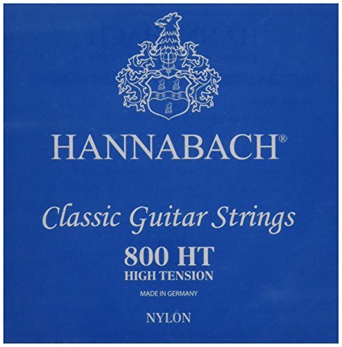 Hannabach Klassikgitarre-Saiten Serie 800 Low Tension versilbert Komplettsatz, 800HT, Saiten für Gitarre (versilberter Kupferdraht, niedrige Spannung, für Konzertgitarren zum Einstieg) von Hannabach