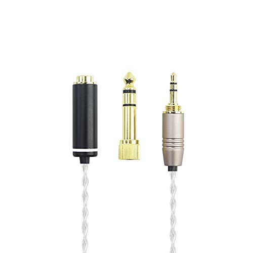 HansnBy 3,5 mm 1/8 "TRS-Stecker und 6,3 mm 1/4" Adapter auf 4,4 mm symmetrisches weibliches Kopfhörer-Audioadapterkabel von HansnBy