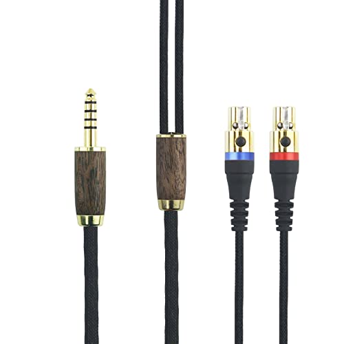 HansnBy 4,4mm symmetrisches Kabel Kompatibel mit Audeze LCD-2, LCD-4, LCD-3, LCD-X, LCD-XC Kopfhörer Upgrade Ersatz-Audiokabel 6N OCC Kupfer Versilbertes Kabel Walnuss Holzgehäuse 3m/10ft HansnBy 4,4mm symmetrisches Kabel Kompatibel mit Audeze LCD-2, LCD-4, LCD-3, LCD-X, LCD-XC Kopfhörer Upgrade Ersatz-Audiokabel 6N OCC Kupfer Versilbertes Kabel Walnuss Holzgehäuse 3m/10ft von HansnBy