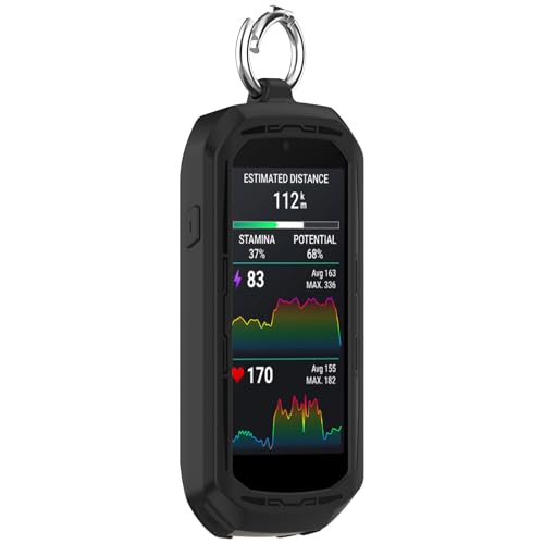 Haofun Hülle für Garmin Edge 1050 Silikonhülle, All-Inclusive Stoßfester Schutz mit Schlüsselring, Silikon Schutzhülle Skin - GPS Bike Zubehör für Garmin Edge 1050 Schutzhülle(Schwarz) von Haofun