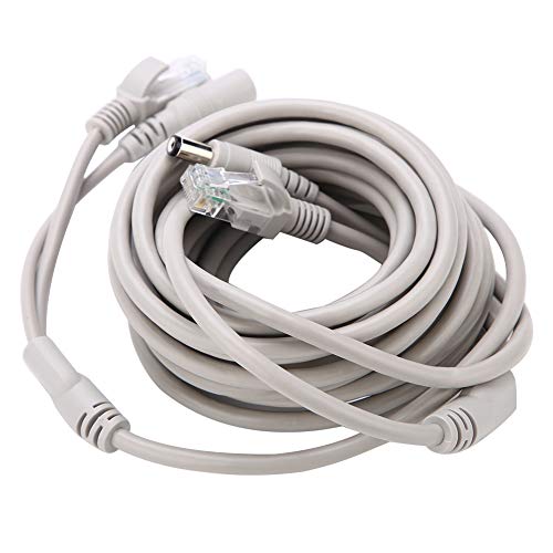 20 M RJ45+DC-Ethernet-CCTV-Kabel für IP-Kameras, NVR-System, 10 Mbit/s, 100 Mbit/s, Hochwertiges Strom- und Cat-5-Kabel für Kommerzielle Überwachung (5M) von Haofy