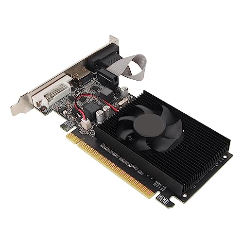 Haofy GT610 Grafikkarte 1 GB DDR3, Leistungsstarke Bildverarbeitung, Stabile Leistung, Leiser Lüfter, Kleine Größe, Einfache Installation, Geeignet für Spiele von Haofy