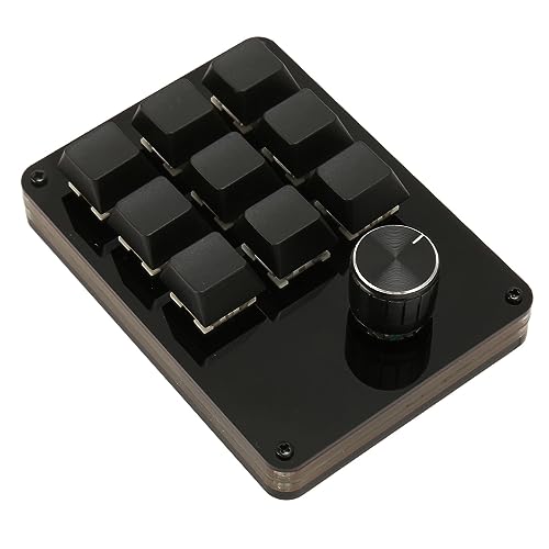 Haofy Mechanische Gaming-Tastatur, 9 Tasten, 1 Knopf, Acryl-Taste, Linientrennung, Individuelle Tastatur für Musik für die Arbeit von Haofy