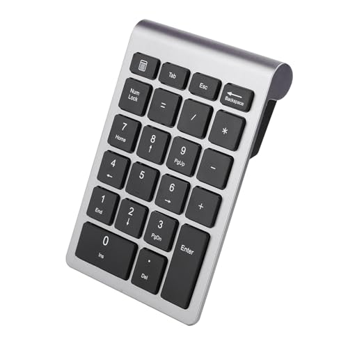 Haofy Tastatur, 22 Tasten, Numerische Tastatur, USB, Kabellos, Schnelle Rückprallgeschwindigkeit für Vista, Ergonomisches Design für Buchhaltungsprofis (Eisengrau) von Haofy