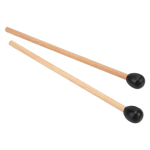 Langlebige Zungen -Drum Mallets mit Gut Hüpfender, Geeignet für Meditation und Musiktherapie, 2pcs Drumstick -Set mit Holzgriff + Gummikopf, Ideal für Anfänger, für die Klangheilung von Haofy