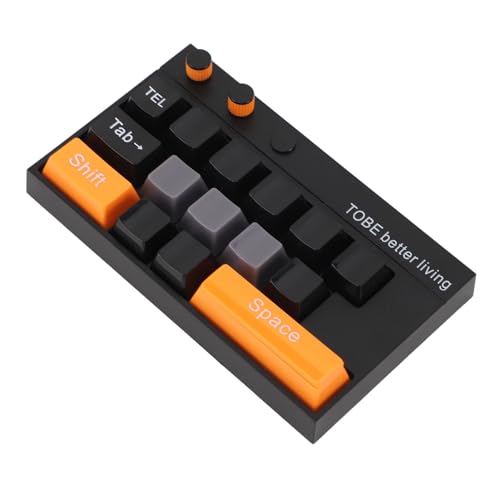 Mechanische Tastatur-Ornamente Dekoration Helles Display mit wechselnden Zahlen, Temporäre Nummer Für Home Desktop Office (schwarz orange) von Haofy