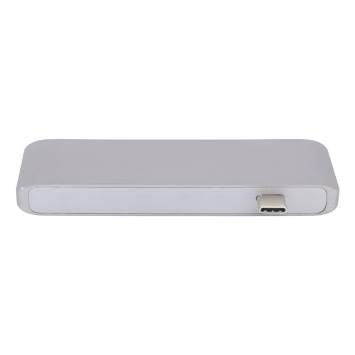 USB3.0-Hub, Kartenleser, Zwei USB-Anschlüsse, USB 3.0-Dockingstation, Praktisch für das Büro (Gray) von Haofy