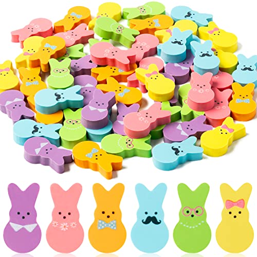 Haooryx 60Stück Mini Kaninchen Radiergummi für Kinder Niedlich Hase Bleistift Gummi Radierer Neuheit Bleistift Radiergummis Schule Klassenzimmer Belohnungen Geburtstag Geschenk Tasche Füller von Haooryx