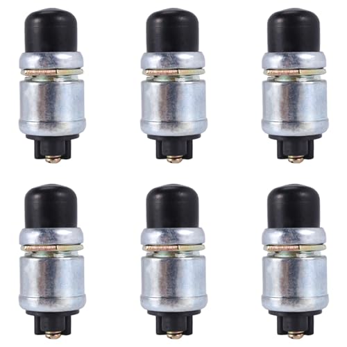 Haopeuk 6X Hochleistungsmotorstart Drucktaste Schwerlast Momentan Startschalter 12V Dc Wetterfester Drucktaster Startschalter (50 Ampere) von Haopeuk