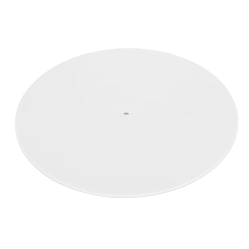 Acryl Plattenspielermatte, 12 Zoll/30 cm Acryl Schallplatten Slipmat für Plattenspieler, 3 mm Dick (Weiß) von Hapivida