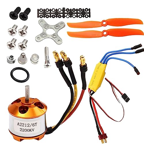 Happlignly 1 Set 2200 kv 30 A Motordrehzahlregler Gelb für Fernbedienung Drohne Multi-Rotor Bürstenloser Außenrotormotor von Happlignly