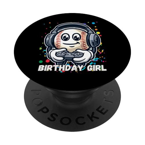 Geburtstag Mädchen Baseball Mädchen Geburtstag Baseballspieler PopSockets Klebender PopGrip von Happy Birthday Boy Video Gammer Baseball Lover