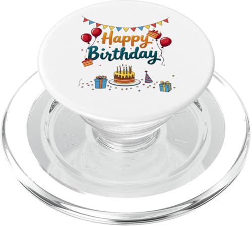 Happy Birthday Luftballons Feier Frauen Teenager Mädchen Kinder PopSockets PopGrip für MagSafe von Happy Birthday To You