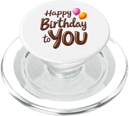 bunte Happy Birthday Luftballons und Blumen für Feier PopSockets PopGrip für MagSafe von Happy Birthday To You