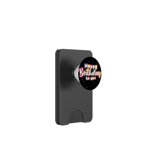 bunte Happy Birthday Luftballons und Blumen für Feier PopSockets PopWallet für MagSafe von Happy Birthday To You