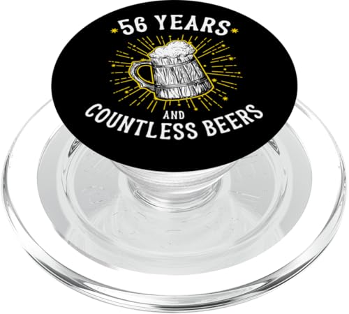 Bierliebhaber-Geburtstag - 56 Jahre - Trinkjubiläum PopSockets PopGrip für MagSafe von Happy Birthday drinking buddy retro Geschenke