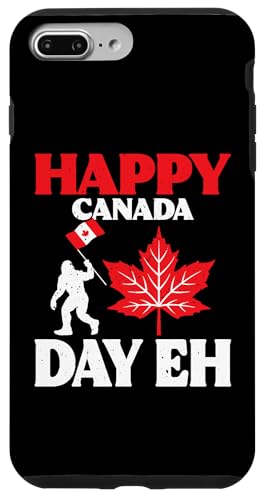 Hülle für iPhone 7 Plus/8 Plus Happy Canada Day Eh - Lustiges Bigfoot-Ahornblatt mit kanadischer Flagge von Happy Canada Day Design Canadian Pride