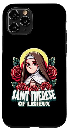 Hülle für iPhone 11 Pro Heilige Therese von Lisieux Kleine Blume Heilige Rosen katholische Kunst von Happy Catholics