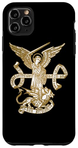 Hülle für iPhone 11 Pro Max Saint Michael der Erzengel katholischer gelber Engel Vintage von Happy Catholics