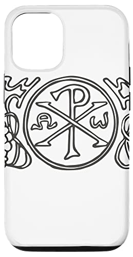 Hülle für iPhone 12/12 Pro Chi-Rho Christogramm Alpha und Omega Labarum katholische Symbole von Happy Catholics