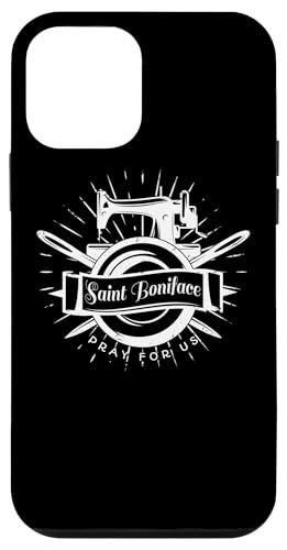 Hülle für iPhone 12 mini St. Boniface Schutzpatron Nähwerkzeuge katholische Heilige Ikone von Happy Catholics