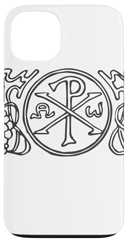 Hülle für iPhone 13 Chi-Rho Christogramm Alpha und Omega Labarum katholische Symbole von Happy Catholics