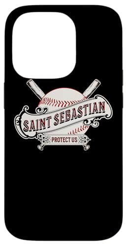 Hülle für iPhone 14 Pro St. Sebastian Schutzpatron Saint of Baseball Gebet Sport Athleten von Happy Catholics