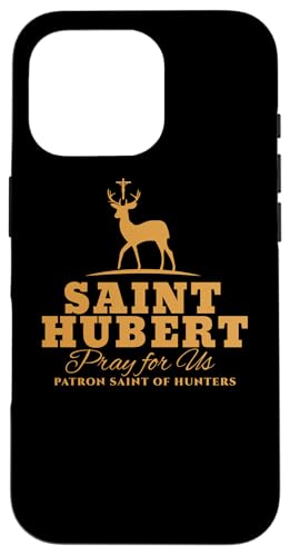 Hülle für iPhone 16 Pro Hubert Hubertus Schutzpatron Heiliger der Jäger Hirsch katholischer Heiliger von Happy Catholics