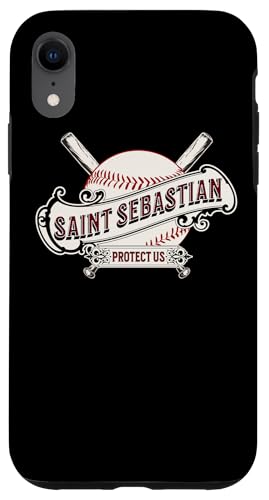 Hülle für iPhone XR St. Sebastian Schutzpatron Saint of Baseball Gebet Sport Athleten von Happy Catholics