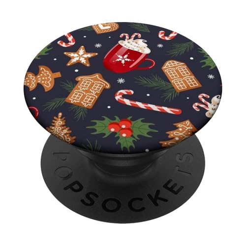 Weihnachtsbeleuchtung Muster Weihnachten Weihnachten 2025 Ferienzeit PopSockets Klebender PopGrip von Happy Christmas lights Pattern Christmas Xmas 2025