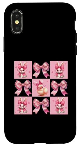 Pink Bunny Rabbit Frohe Ostern Hülle für iPhone X/XS von Happy Easter Day Gifts & Apparel