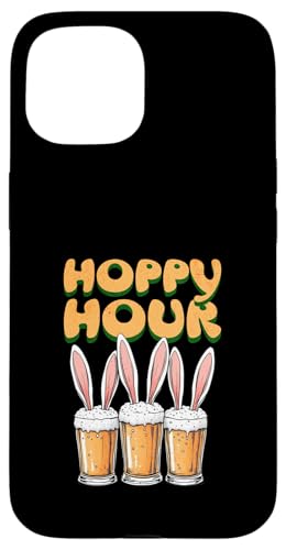 Hoppy Hour Funny Happy Easter Day Hasenohren Männer Frauen Hülle für iPhone 15 von Happy Easter Outfits