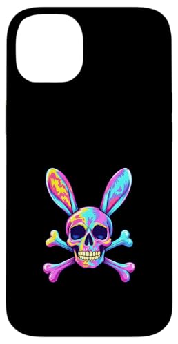 Lustiger Osterhase mit gekreuzten Knochen, Totenkopf, Batik, für Herren Hülle für iPhone 14 Plus von Happy Easter Outfits