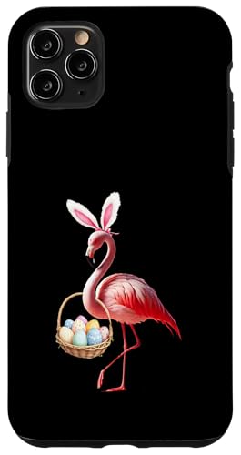 Süßer Oster-Flamingo mit Hasenohren Ostereierkorb Kinder Hülle für iPhone 11 Pro Max von Happy Easter Outfits