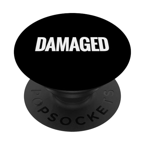 Das sagt Damaged Shirt — Ein Design, auf dem Damaged steht PopSockets Klebender PopGrip von Happy Family Designs That Says Apparel.