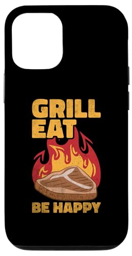 Hülle für iPhone 14 Grill Eat Being Happy Design für Grillfans von Happy Grilling and BBQ Lovers Apparel