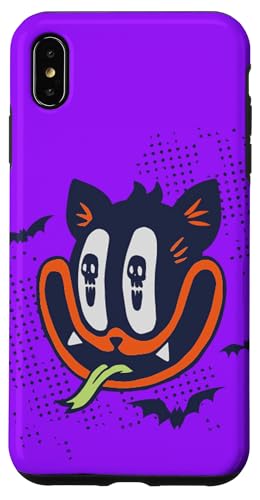 Hülle für iPhone XS Max Retro Halloween Schwarz Katze Vintage Style Gruselige Kitty Gruselig von Happy Halloween HHWCo.