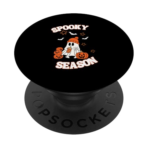 Spooky Season Ghost PopSockets mit austauschbarem PopGrip von Happy Halloween