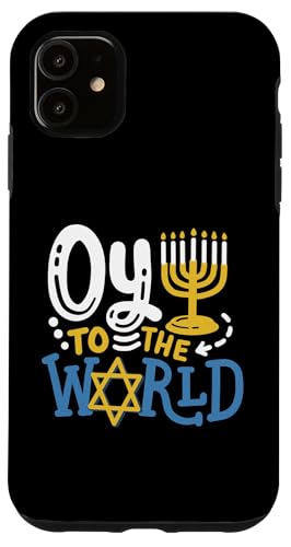 Hülle für iPhone 11 Oy To The World Lustiges Chanukkah Dreidel jüdische Männer Frauen Kinder von Happy Hanukkah Jewish Holiday Outfits