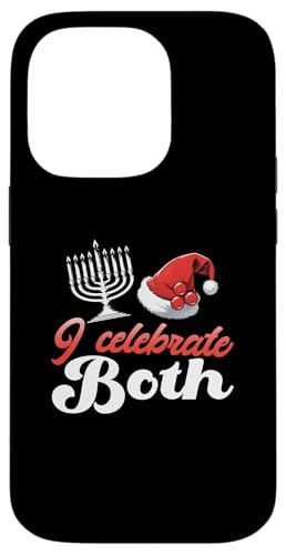 Hülle für iPhone 14 Pro I Celebrate Both Christmas Chanukkah Jewish Men Women Kids von Happy Hanukkah Jewish Holiday Outfits