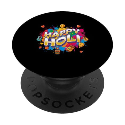 Happy Holi Festival Colors India Hindus Men Women Girls Boys PopSockets Klebender PopGrip von Happy Holi Indian Festival Apparel Gifts Shop