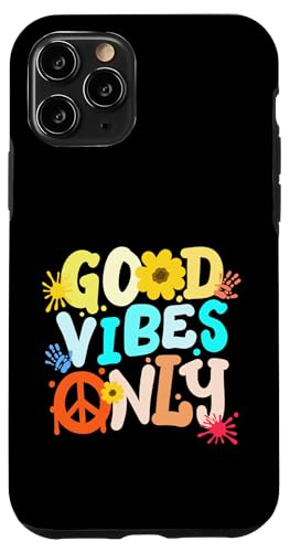 Holi Vibes Only Retro Groovy Festival of Colors für Damen und Mädchen Hülle für iPhone 11 Pro von Happy Holi Indian Festival Apparel Gifts Shop