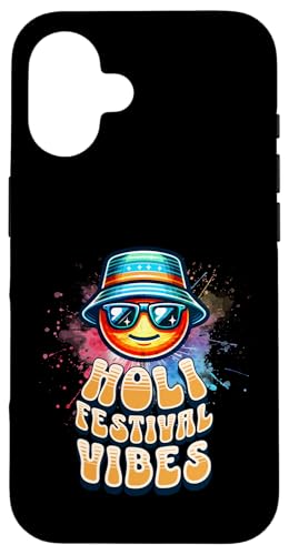 Hülle für iPhone 16 Holi Festival Vibes Retro Groovy Hindu, Indien, Herren, Damen, Kinder von Happy Holi Indian Festival Apparel Gifts Shop